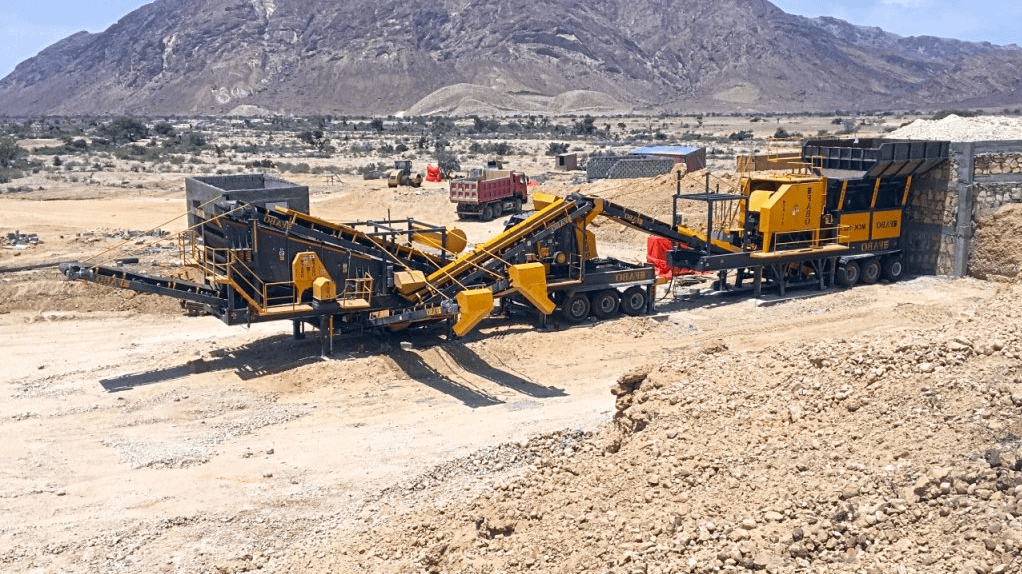 FABO MCK-110 Portable Rock Stone Crushing And Screening Plant, 180-300 Tph