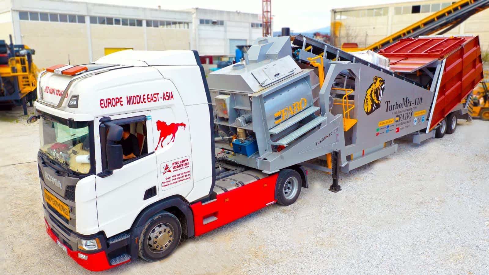 Turbomix-110 Mobile Concrete Batching Plant ARADIKO Skopje – Macedonia