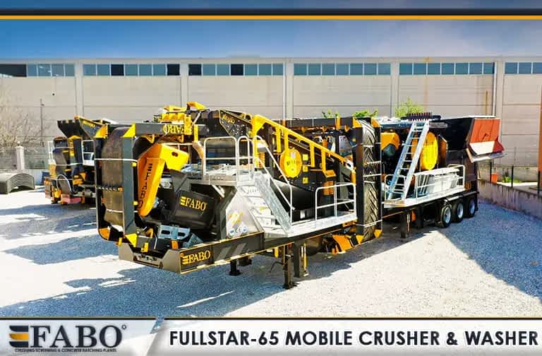 Mobile crusher washer